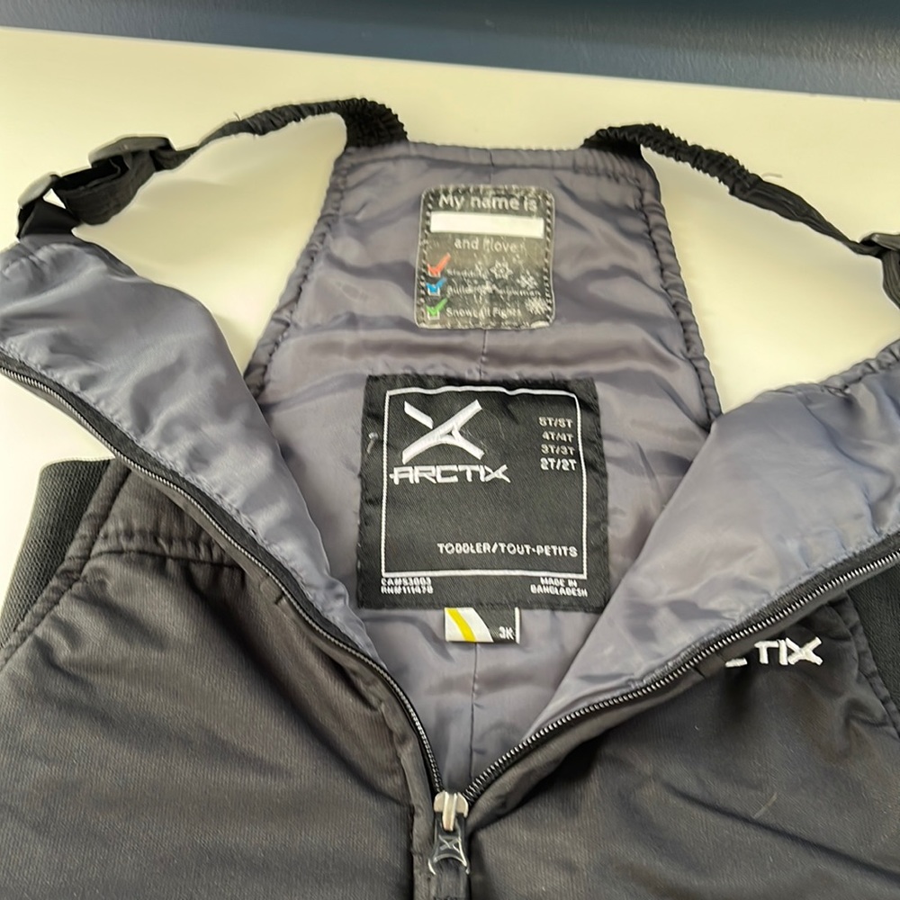 Arctix snow pants with bib. Size 2T.